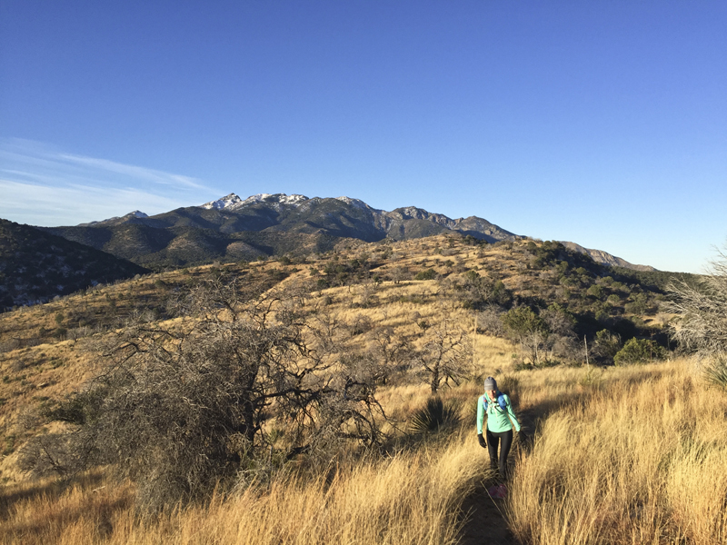 The singletrack in many places runs through high grass which can limit visibility of your footing. Amazing scenery though.