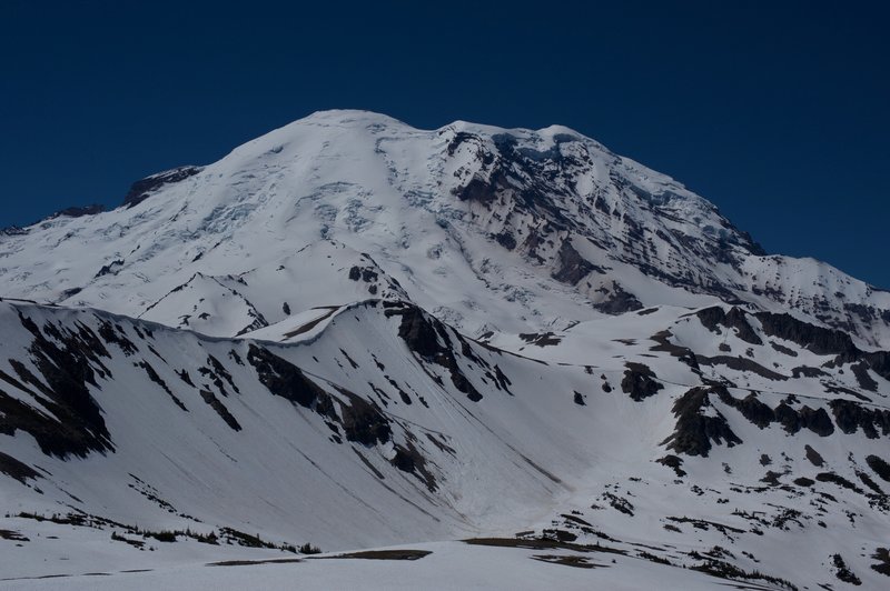 A view of Mount Rainier from the trail.