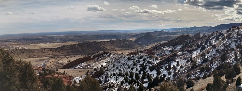 Snow on the north side of the hill, despite 60+ degree day in January.