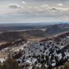 Snow on the north side of the hill, despite 60+ degree day in January.