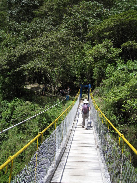 One of the nicer bridges along the route. It moves around a little, but it's well built.