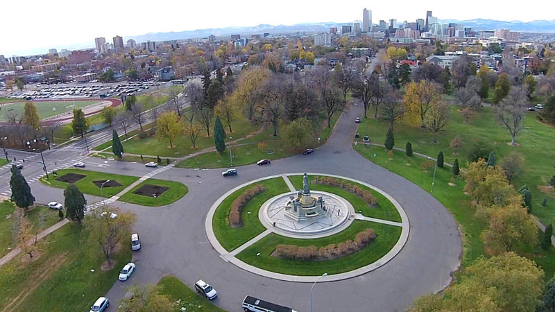 City Park with a view of downtown Denver.