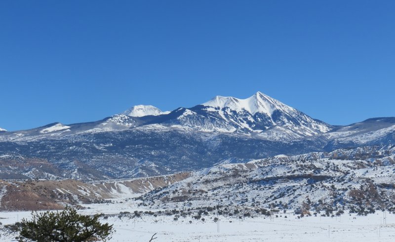 Pointy Mount Tukunikivatz in the La Sals is locally referred to by the easier to say "Mount Tuk"