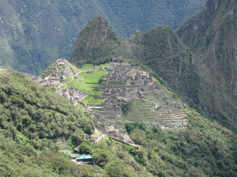 A view of the ruins from the path to the Sun Gate.