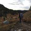 Hiking past Ampitheater Mountain