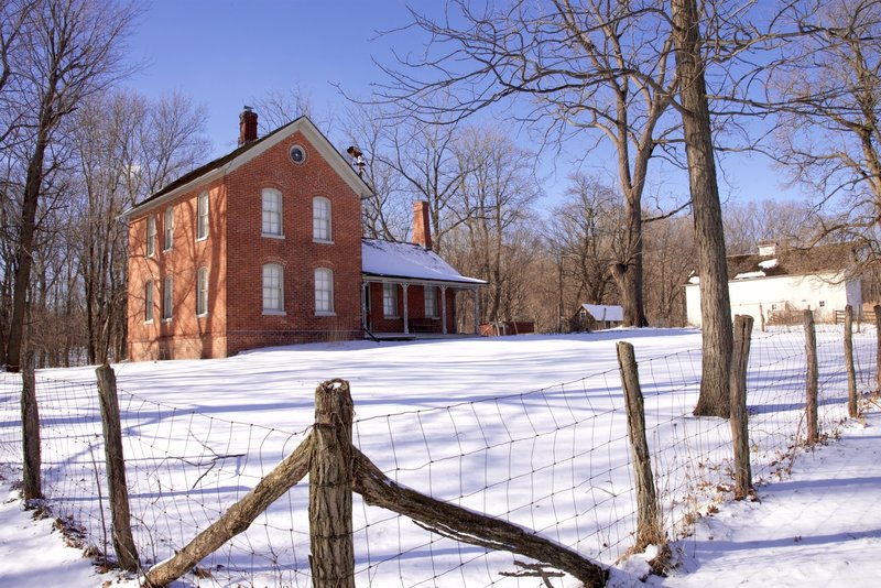 Chellberg Farm in the winter.