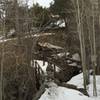 The bridge across Mosca Creek.