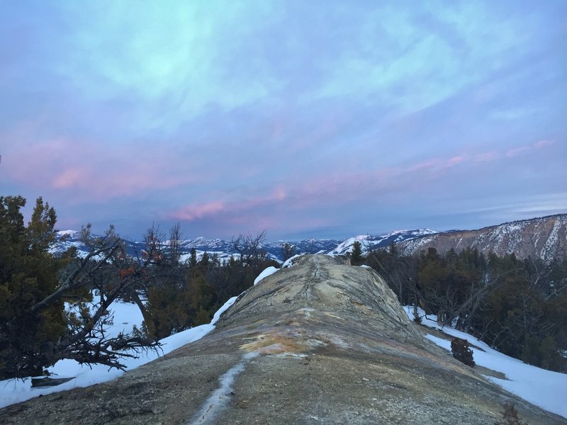 Sunset over White Elephant Back Terrace.