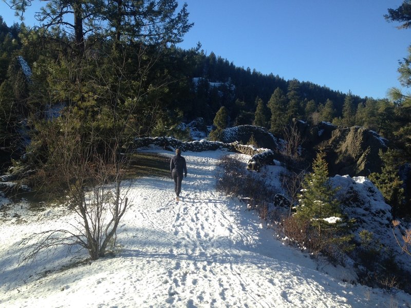 Hiking to the Deep Creek overlook on a sunny winter day!