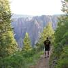 Hiking on Oak Flat Trail.