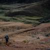 Running on the lower slopes of the trail.