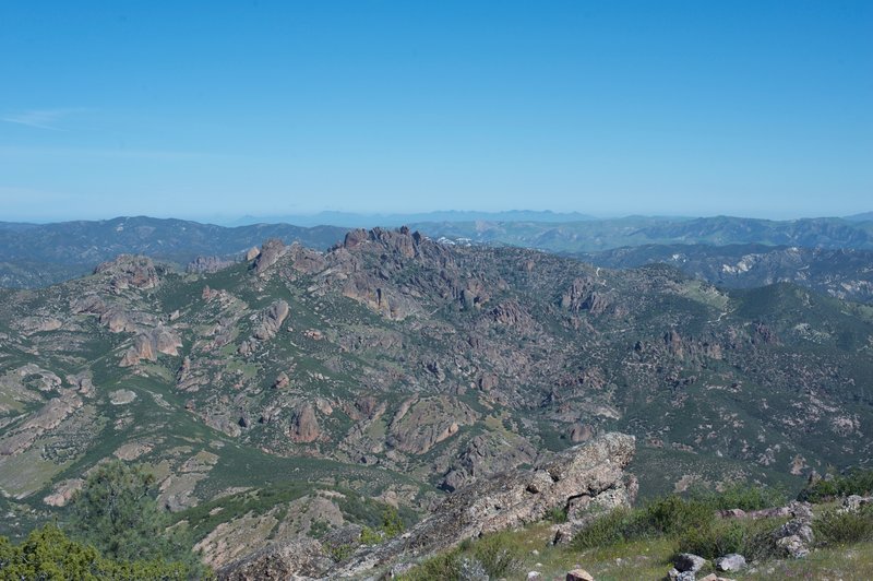 A view looking over the volcanic landscape.