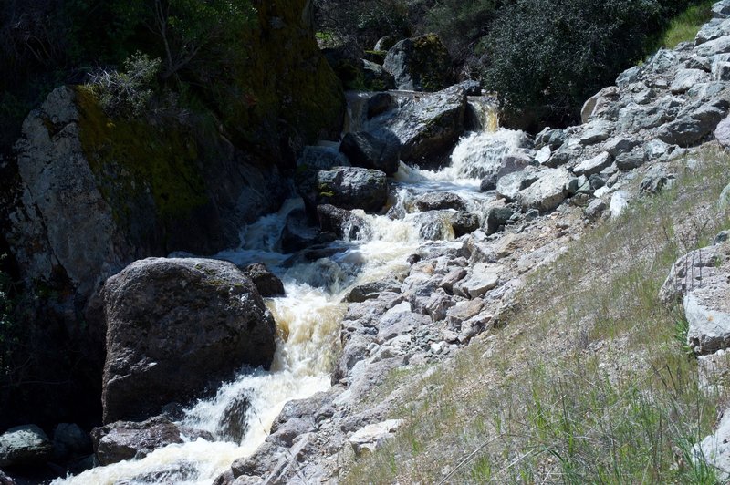 Water runs down alongside the Bear Gulch Trail as it makes its way to the South Chalone Creek.  Its a nice hike in the winter or spring when water is flowing over the rocks and cascades.