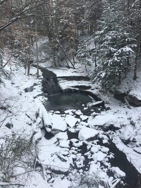 A stream that runs next to most of the trail.