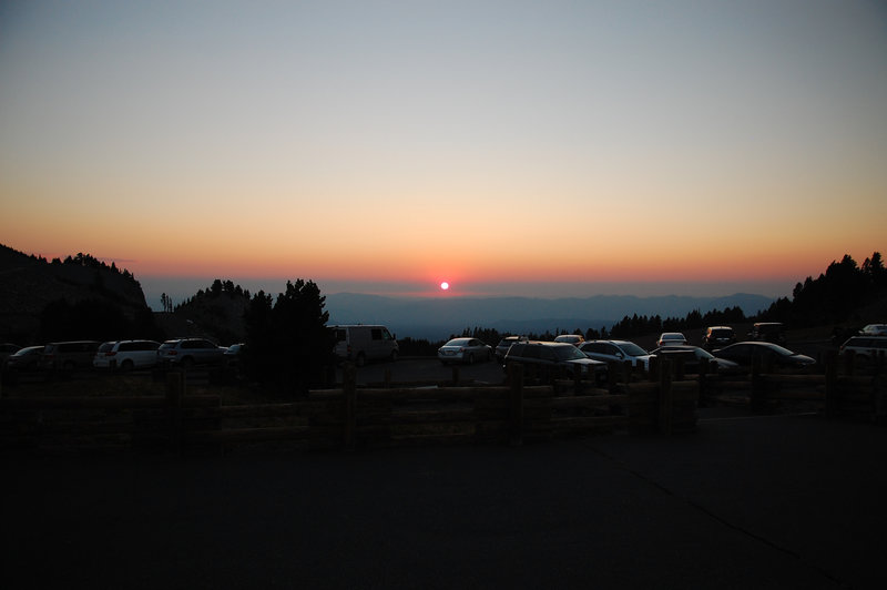 A sunset view from the start of the Lightning Springs Trail.