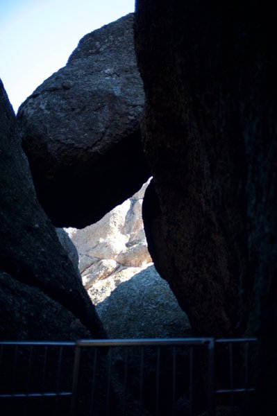 Getting ready to go through the Balconies cave.