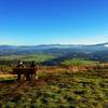 Hikers enjoy the view from the Mt. Pisgah summit.