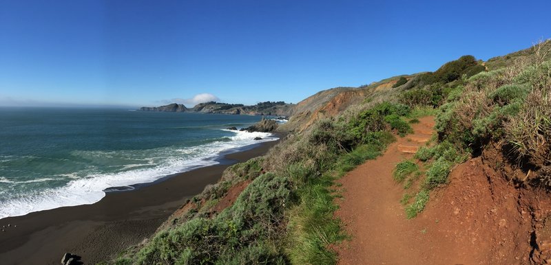 Facing the Point Bonita Lighthouse.