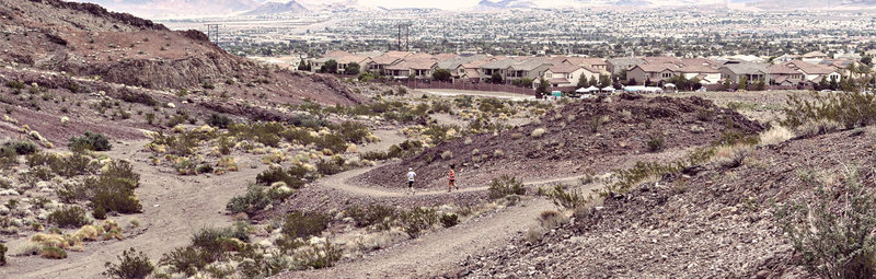 Coming into the home stretch on the 601 Trail down to the trailhead on the mission hills side.