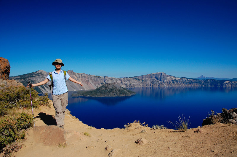 Overlooking the lake from the Garfield Peak Trail.