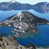 Wizard Island as seen from the PCT.