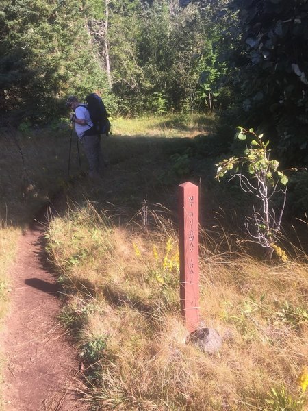 Start of the Mount Ojibway trail at Daisy Farm on Isle Royale.