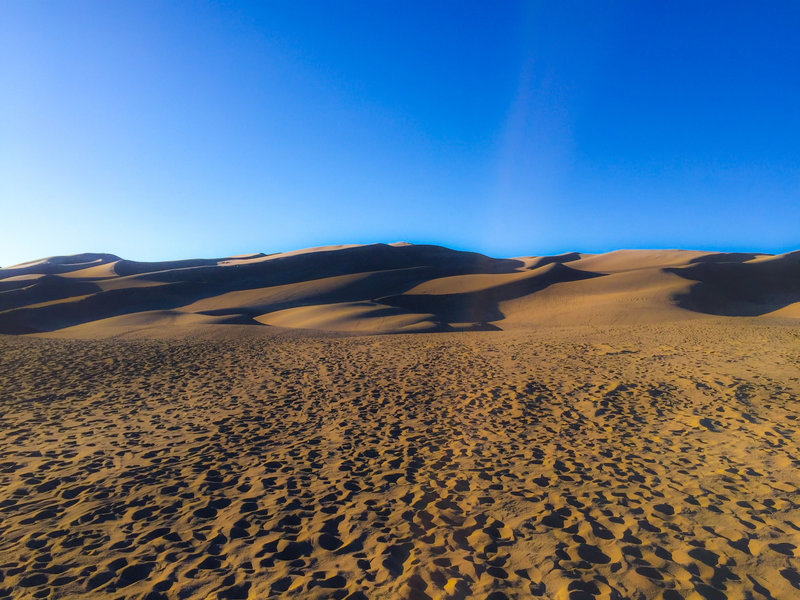 Some say that the Sand Dunes are most scenic at sunset.