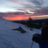 Sunset rock at Ostrander Ski Hut.