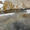 East Chinaman Spring boils above the Firehole River. Photo courtesy of the National Park Service.