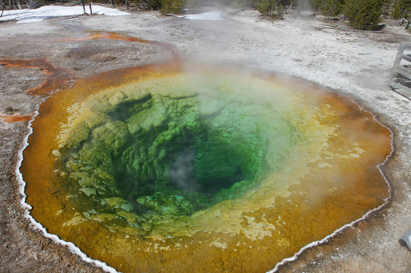 Morning Glory Pool was named in the 1880s for its remarkable likeness to its namesake flower.