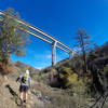 Passing under the Pine Creek Bridge.