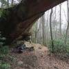 Lunching under the Natural Bridge.