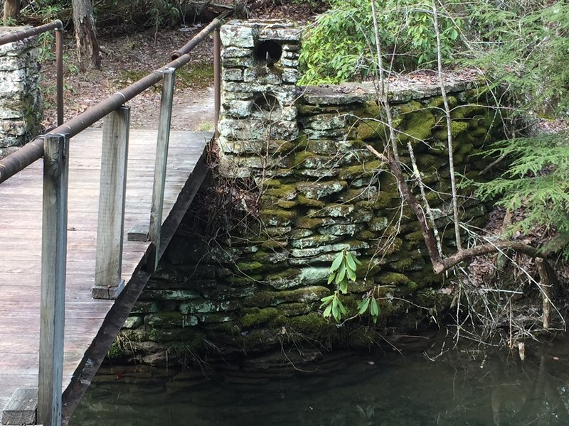 Creek crossing on the Lake View Trail.  The CCC did a lot of the work on this park during the Great Depression.