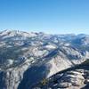 The granite domes of the high country.  You can see Tenaya Lake in the distance.