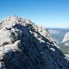 Approaching the summit with Half Dome off in the distance.