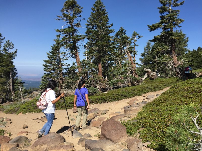 Hiking to Brokeoff Mountain.