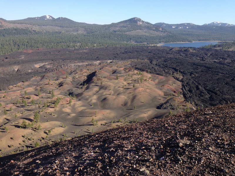 Painted Dunes and lava flows.