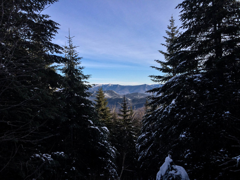 View from the Beaver Brook Shelter of the Franconia Ridge.