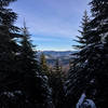 View from the Beaver Brook Shelter of the Franconia Ridge.