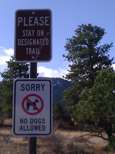 Signage at the North Trailhead.