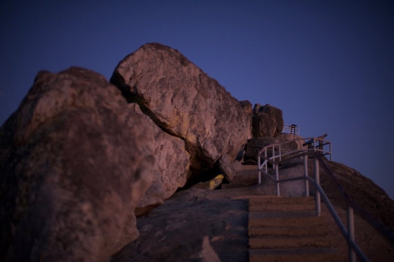 The trail is great at night for star gazing. If there is a full moon, the steps are easy to ascend.