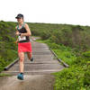 Crossing the bridge at the intersection of Old Springs and Miwok during the Marin Ultra Challenge 25k.