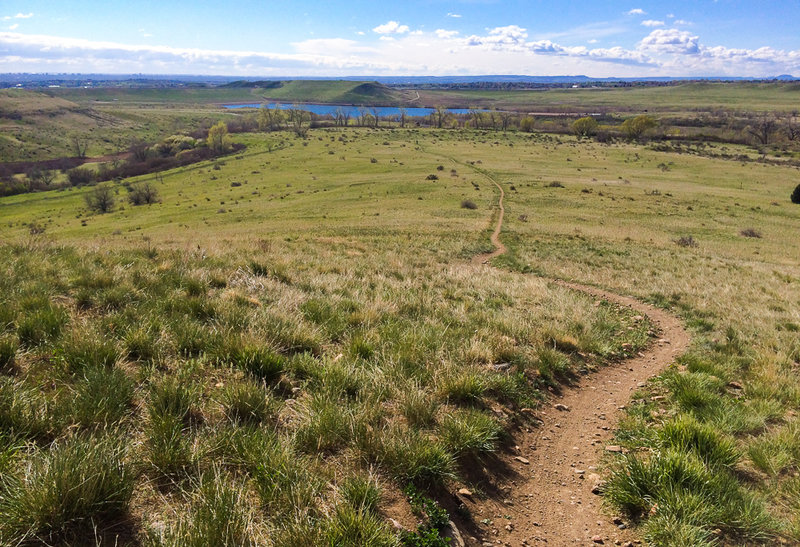 Looking down from the top of the second climb.