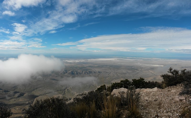 Panorama from the summit of Guadalupe Peak. Best place I've ever had Thanksgiving dinner!