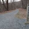 The start of the Fire Road just off the Skyline Drive.