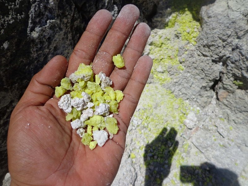 At the sulfur vent of Mt. Apo.