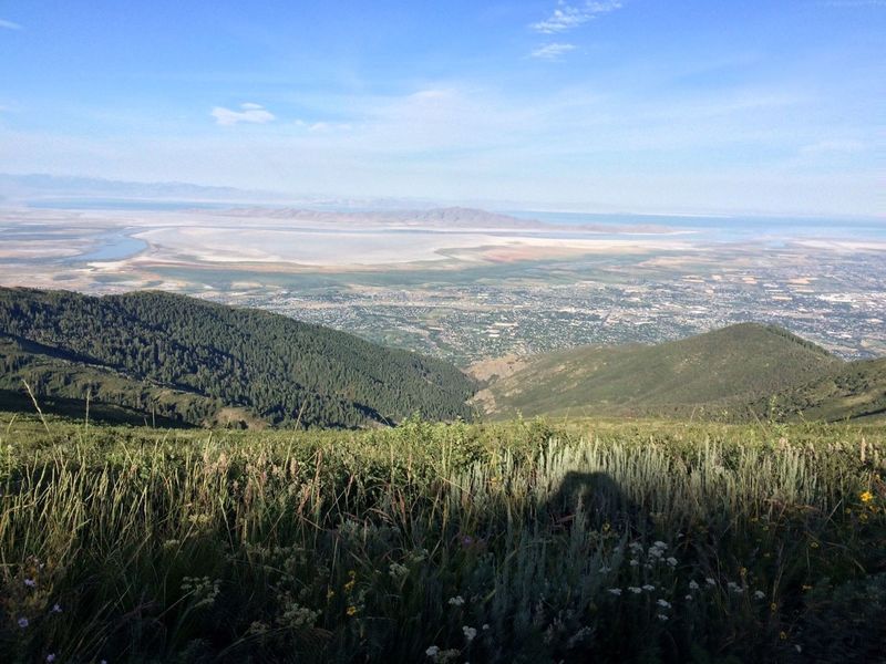 Looking back down Bair Canyon after the thigh-burning ascent.