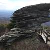 Interesting rock formation next to the boardwalk protecting the delicate ecosystems on top of the ridge.