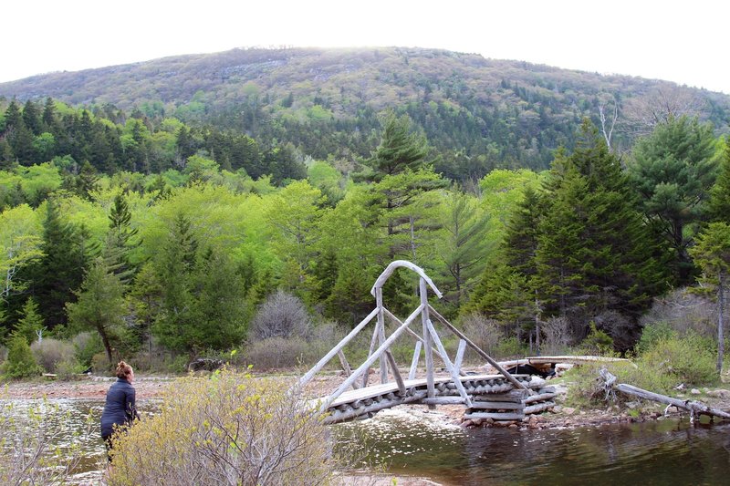 Marlean on the Jordan Pond Path Trail.