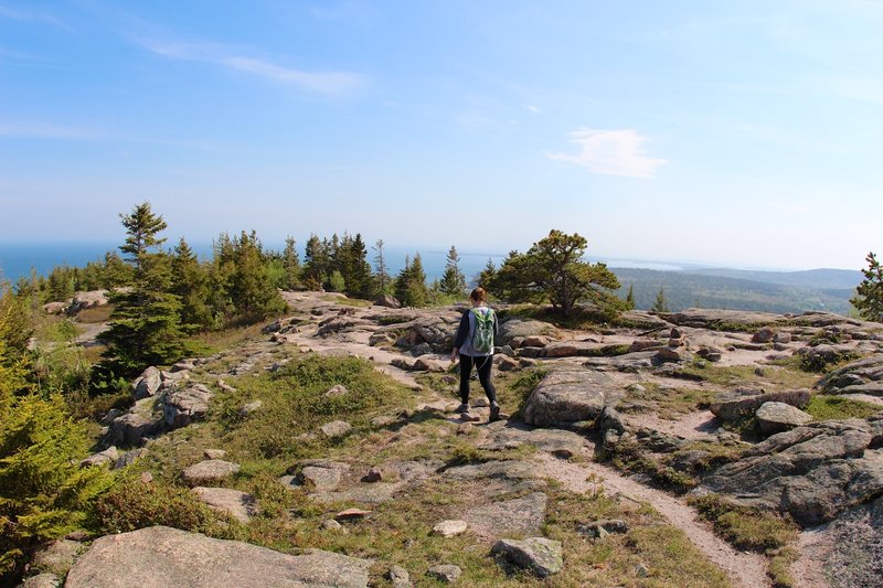 Leaving the Gorham Mountain.